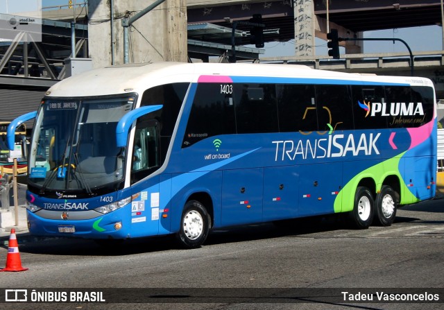 Trans Isaak Turismo 1403 na cidade de Rio de Janeiro, Rio de Janeiro, Brasil, por Tadeu Vasconcelos. Número da foto: #11365192.