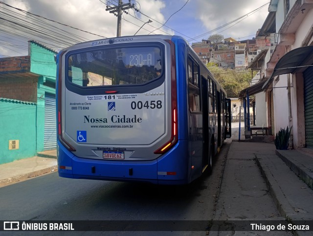 Viação Cidade de Caieiras 00458 na cidade de Franco da Rocha, São Paulo, Brasil, por Thiago de Souza. ID da foto: 11365556.