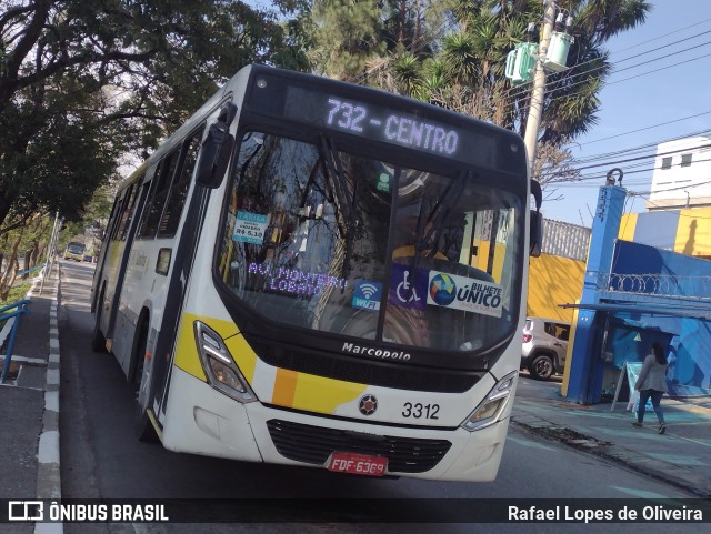 Viação Campo dos Ouros 3312 na cidade de Guarulhos, São Paulo, Brasil, por Rafael Lopes de Oliveira. Número da foto: #11364474.