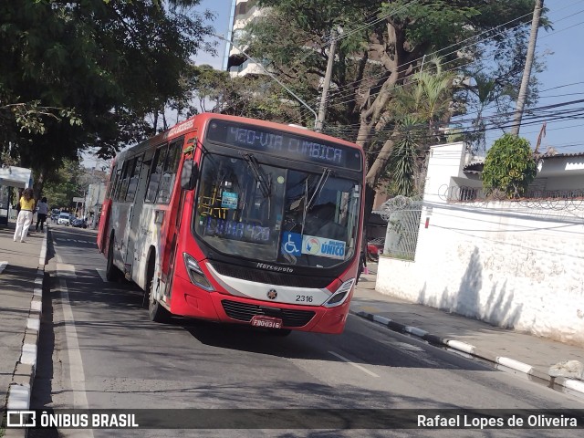 Empresa de Ônibus Vila Galvão 2316 na cidade de Guarulhos, São Paulo, Brasil, por Rafael Lopes de Oliveira. Número da foto: #11365941.