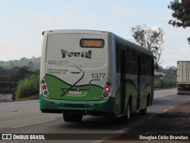 Turin Transportes 1377 na cidade de Congonhas, Minas Gerais, Brasil, por Douglas Célio Brandao. ID da foto: 11364811.