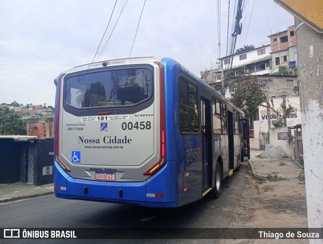 Viação Cidade de Caieiras 00458 na cidade de Franco da Rocha, São Paulo, Brasil, por Thiago de Souza. Número da foto: #11365541.