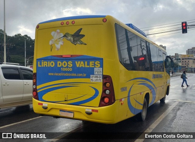 Viação Lírio dos Vales 10600 na cidade de Cariacica, Espírito Santo, Brasil, por Everton Costa Goltara. Número da foto: #11364053.