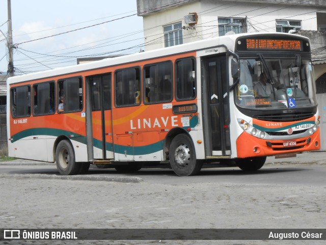 Linave Transportes RJ 146.097 na cidade de Queimados, Rio de Janeiro, Brasil, por Augusto César. Número da foto: #11365866.