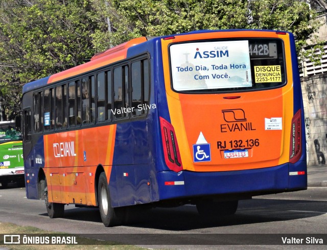 Evanil Transportes e Turismo RJ 132.136 na cidade de Rio de Janeiro, Rio de Janeiro, Brasil, por Valter Silva. ID da foto: 11367793.