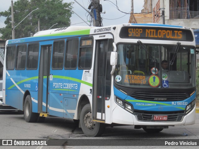 Viação Ponte Coberta RJ 190.032 na cidade de Nilópolis, Rio de Janeiro, Brasil, por Pedro Vinicius. Número da foto: #11367745.