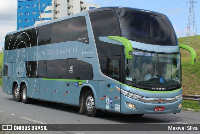Viação Garcia 8633 na cidade de Aparecida, São Paulo, Brasil, por Maxwel Silva. Número da foto: #11367855.
