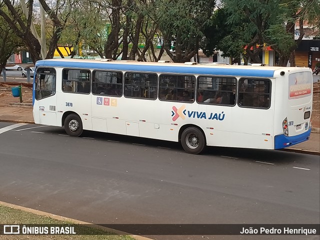 Auto Viação Jauense 3870 na cidade de Jaú, São Paulo, Brasil, por João Pedro Henrique. ID da foto: 11367171.