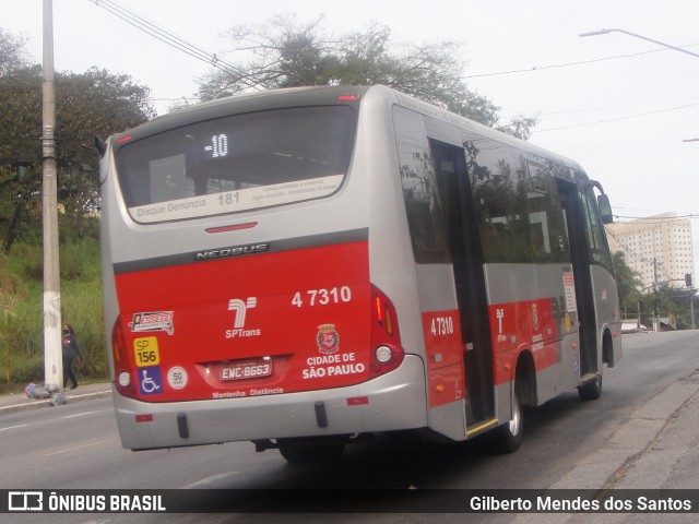 Pêssego Transportes 4 7310 na cidade de São Paulo, São Paulo, Brasil, por Gilberto Mendes dos Santos. ID da foto: 11366914.