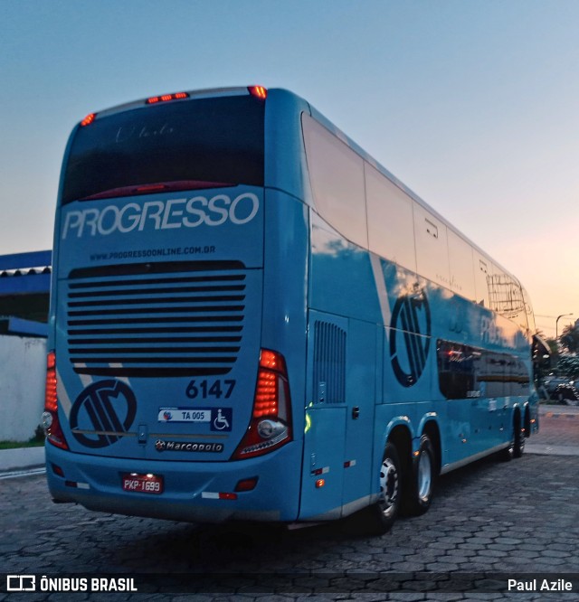 Auto Viação Progresso 6147 na cidade de Belém, Pará, Brasil, por Paul Azile. ID da foto: 11367200.