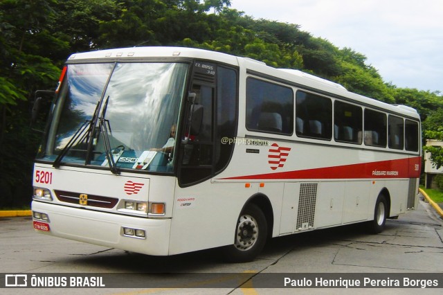 Empresa de Ônibus Pássaro Marron 5201 na cidade de São Paulo, São Paulo, Brasil, por Paulo Henrique Pereira Borges. Número da foto: #11369124.