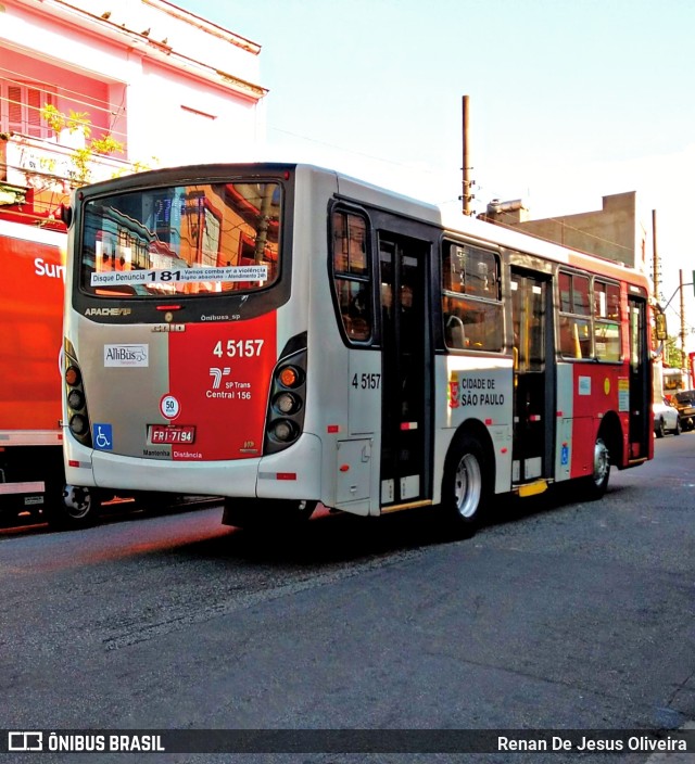 Allibus Transportes 4 5157 na cidade de São Paulo, São Paulo, Brasil, por Renan De Jesus Oliveira. ID da foto: 11367908.