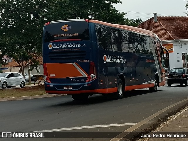 Expresso Adamantina 11040 na cidade de Jaú, São Paulo, Brasil, por João Pedro Henrique. ID da foto: 11367197.