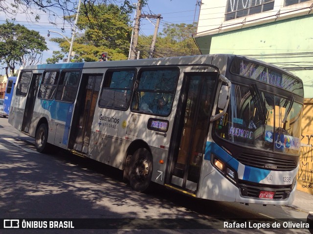 VUG - Viação Urbana Guarulhos 1336 na cidade de Guarulhos, São Paulo, Brasil, por Rafael Lopes de Oliveira. Número da foto: #11372773.