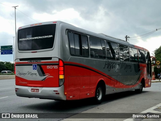 Empresa de Ônibus Pássaro Marron 5015 na cidade de São Paulo, São Paulo, Brasil, por Brenno Santos. ID da foto: 11370319.