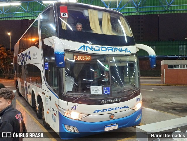 Empresa de Transportes Andorinha 7404 na cidade de São Paulo, São Paulo, Brasil, por Hariel Bernades. Número da foto: #11369701.