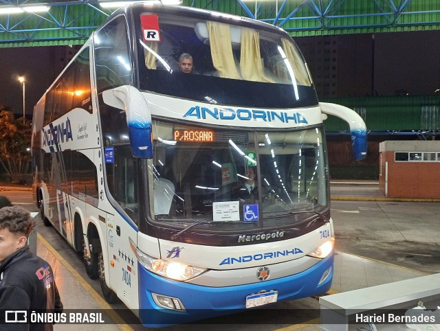 Empresa de Transportes Andorinha 7404 na cidade de São Paulo, São Paulo, Brasil, por Hariel Bernades. ID da foto: 11369701.