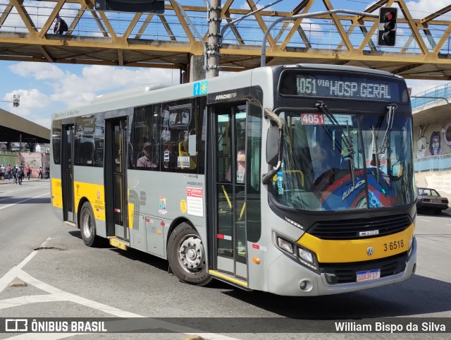 Transunião Transportes 3 6518 na cidade de São Paulo, São Paulo, Brasil, por William Bispo da Silva. ID da foto: 11370302.