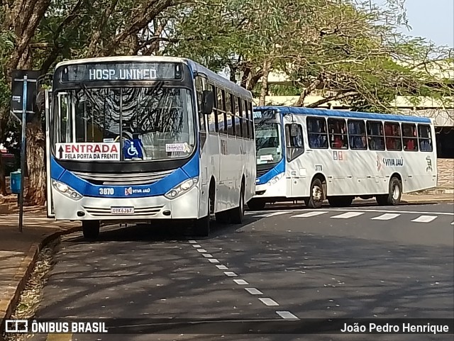 Auto Viação Jauense 3870 na cidade de Jaú, São Paulo, Brasil, por João Pedro Henrique. Número da foto: #11370954.