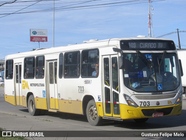 Empresa Metropolitana 703 na cidade de Jaboatão dos Guararapes, Pernambuco, Brasil, por Gustavo Felipe Melo. ID da foto: 11325156.