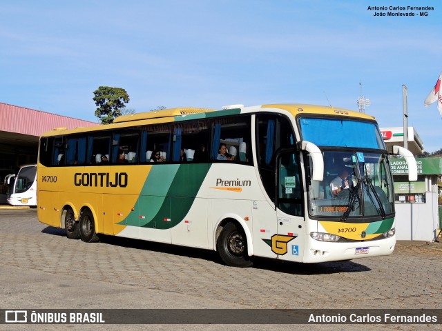 Empresa Gontijo de Transportes 14700 na cidade de João Monlevade, Minas Gerais, Brasil, por Antonio Carlos Fernandes. ID da foto: 11325678.