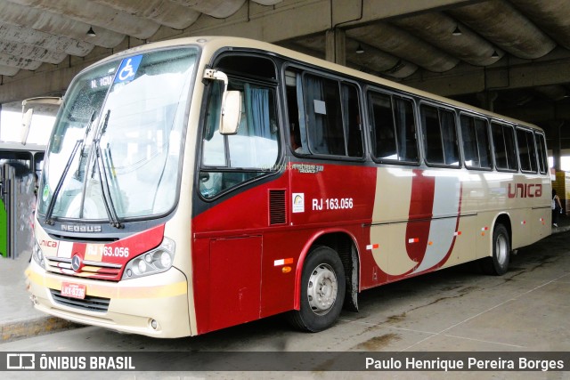 Transportes Única Petrópolis RJ 163.056 na cidade de Nova Iguaçu, Rio de Janeiro, Brasil, por Paulo Henrique Pereira Borges. Número da foto: #11326862.