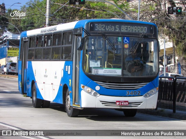 VB Transportes e Turismo 3402 na cidade de Campinas, São Paulo, Brasil, por Henrique Alves de Paula Silva. Número da foto: #11327403.