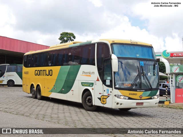 Empresa Gontijo de Transportes 14810 na cidade de João Monlevade, Minas Gerais, Brasil, por Antonio Carlos Fernandes. ID da foto: 11325686.