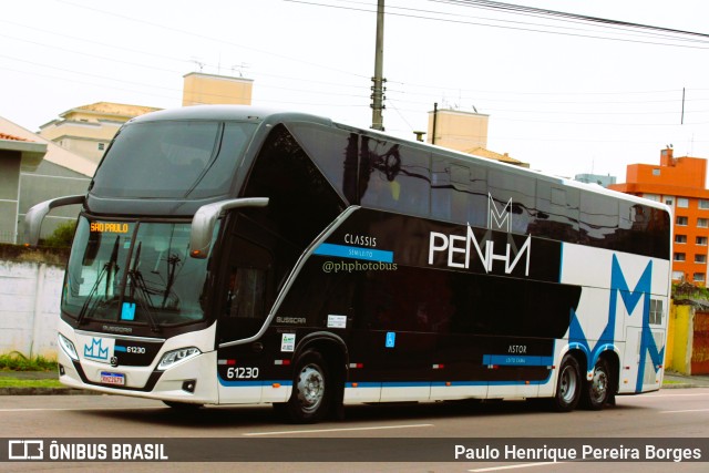 Empresa de Ônibus Nossa Senhora da Penha 61230 na cidade de Curitiba, Paraná, Brasil, por Paulo Henrique Pereira Borges. ID da foto: 11326803.