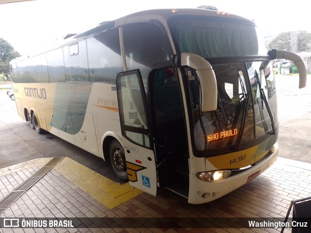 Empresa Gontijo de Transportes 14310 na cidade de João Monlevade, Minas Gerais, Brasil, por Washington Cruz. ID da foto: 11326799.