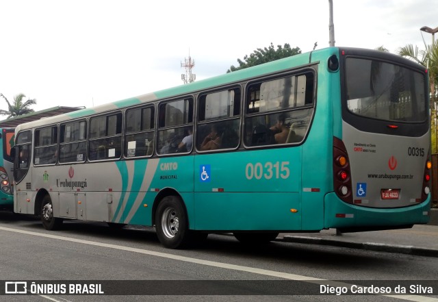 Auto Viação Urubupungá 00315 na cidade de Osasco, São Paulo, Brasil, por Diego Cardoso da Silva. ID da foto: 11326209.