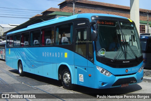 Viação Normandy do Triângulo RJ 155.037 na cidade de Rio de Janeiro, Rio de Janeiro, Brasil, por Paulo Henrique Pereira Borges. ID da foto: 11326889.