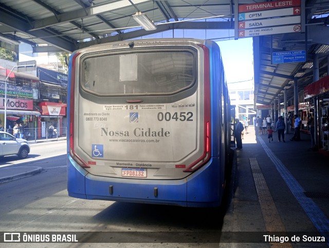 Viação Cidade de Caieiras 00452 na cidade de Franco da Rocha, São Paulo, Brasil, por Thiago de Souza. ID da foto: 11325901.