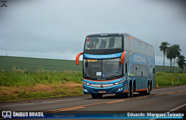 Empresa de Transportes Andorinha 7325 na cidade de Terenos, Mato Grosso do Sul, Brasil, por Eduardo  Marques Teixeira. ID da foto: 11373190.