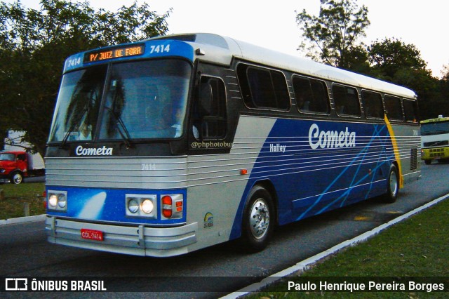 Viação Cometa 7414 na cidade de Barra do Piraí, Rio de Janeiro, Brasil, por Paulo Henrique Pereira Borges. Número da foto: #11374583.