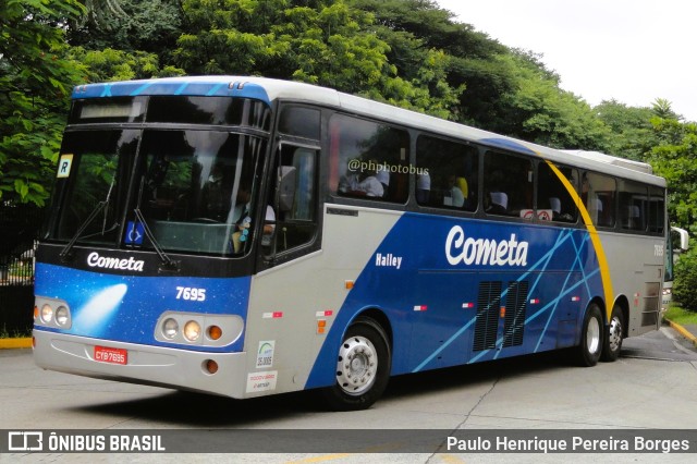 Viação Cometa 7695 na cidade de São Paulo, São Paulo, Brasil, por Paulo Henrique Pereira Borges. ID da foto: 11374594.