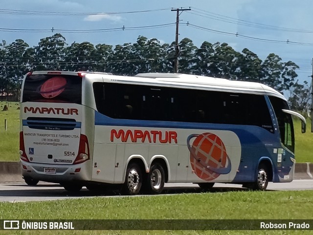 Mapatur Transportes e Turismo 5514 na cidade de São José dos Campos, São Paulo, Brasil, por Robson Prado. ID da foto: 11374992.