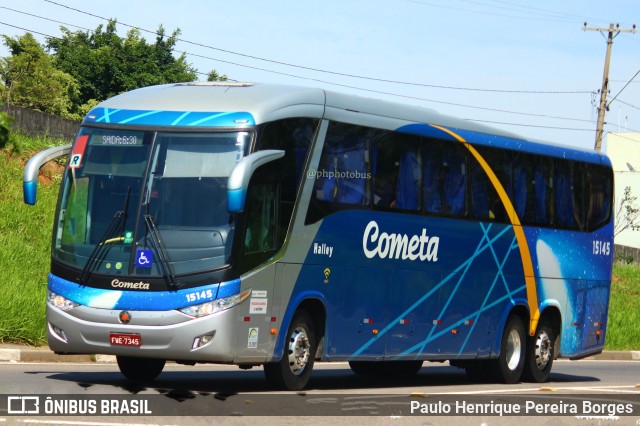 Viação Cometa 15145 na cidade de Campinas, São Paulo, Brasil, por Paulo Henrique Pereira Borges. ID da foto: 11374700.