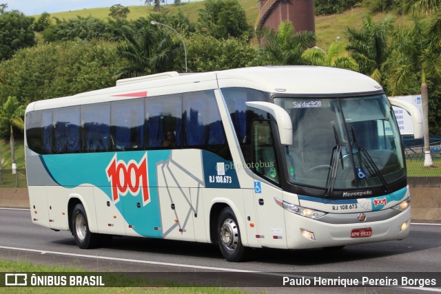 Auto Viação 1001 RJ 108.673 na cidade de Piraí, Rio de Janeiro, Brasil, por Paulo Henrique Pereira Borges. ID da foto: 11377042.