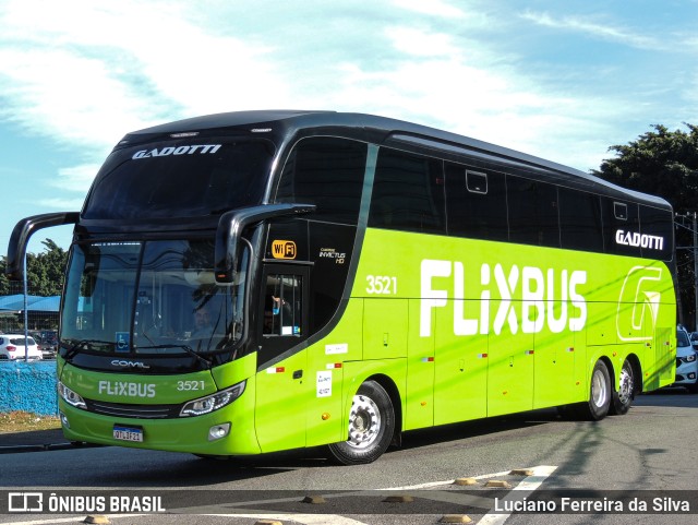 FlixBus Transporte e Tecnologia do Brasil 3521 na cidade de São Paulo, São Paulo, Brasil, por Luciano Ferreira da Silva. ID da foto: 11376331.