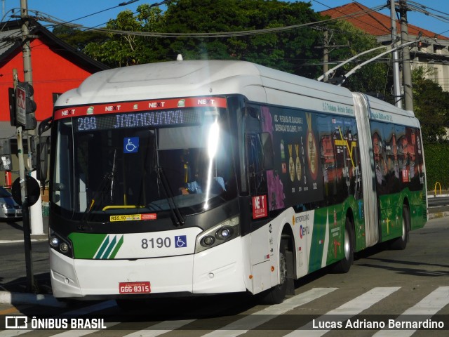 Next Mobilidade - ABC Sistema de Transporte 8190 na cidade de São Paulo, São Paulo, Brasil, por Lucas Adriano Bernardino. Número da foto: #11377633.