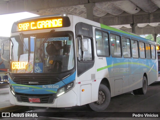 Viação Ponte Coberta RJ 190.042 na cidade de Nilópolis, Rio de Janeiro, Brasil, por Pedro Vinicius. ID da foto: 11376014.