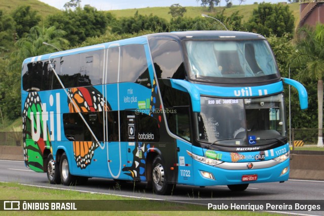 UTIL - União Transporte Interestadual de Luxo 11722 na cidade de Piraí, Rio de Janeiro, Brasil, por Paulo Henrique Pereira Borges. Número da foto: #11376969.
