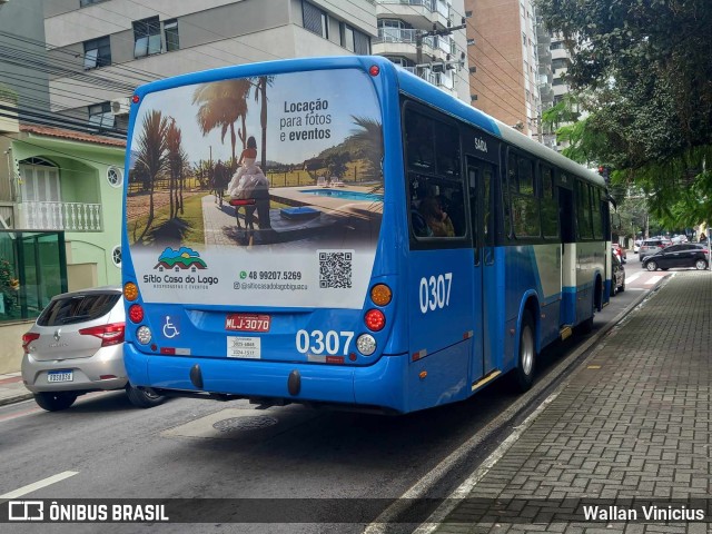 Transol Transportes Coletivos 0307 na cidade de Florianópolis, Santa Catarina, Brasil, por Wallan Vinicius. ID da foto: 11379777.