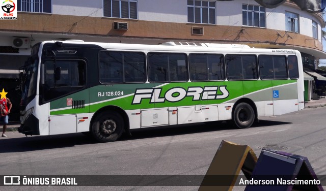 Transportes Flores RJ 128.024 na cidade de São João de Meriti, Rio de Janeiro, Brasil, por Anderson Nascimento . Número da foto: #11380964.