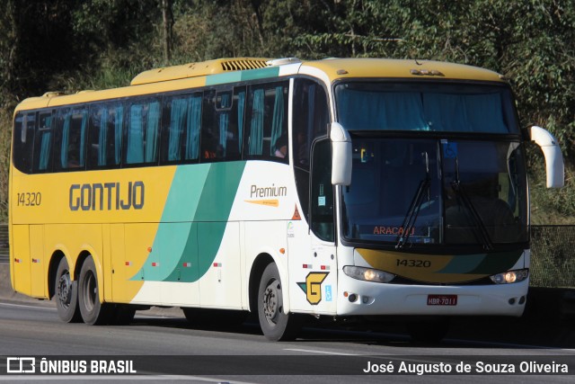 Empresa Gontijo de Transportes 14320 na cidade de Piraí, Rio de Janeiro, Brasil, por José Augusto de Souza Oliveira. ID da foto: 11383977.