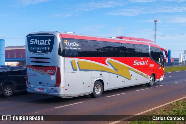 Viação Smart Transporte e Turismo 6100 na cidade de Cascavel, Paraná, Brasil, por Carlos Campos. Número da foto: #11382565.