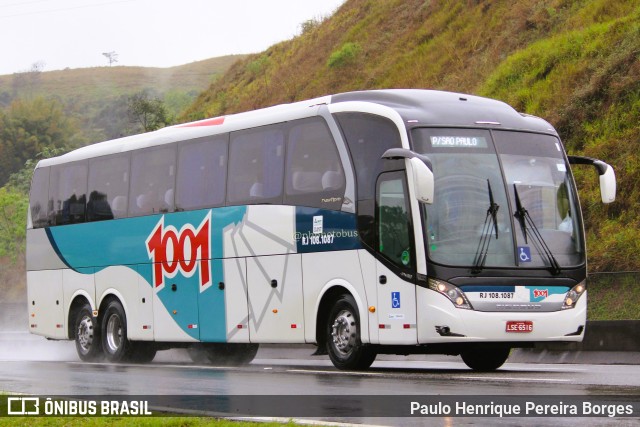 Auto Viação 1001 RJ 108.1087 na cidade de Piraí, Rio de Janeiro, Brasil, por Paulo Henrique Pereira Borges. ID da foto: 11382889.