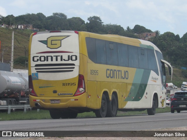 Empresa Gontijo de Transportes 18195 na cidade de Jaboatão dos Guararapes, Pernambuco, Brasil, por Jonathan Silva. ID da foto: 11381711.