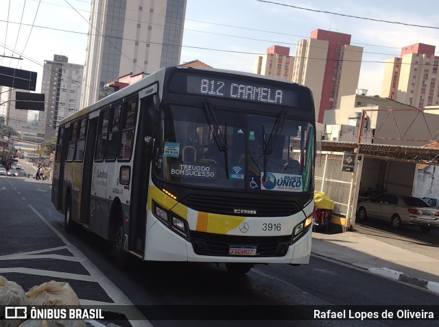 Viação Campo dos Ouros 3916 na cidade de Guarulhos, São Paulo, Brasil, por Rafael Lopes de Oliveira. Número da foto: #11383420.
